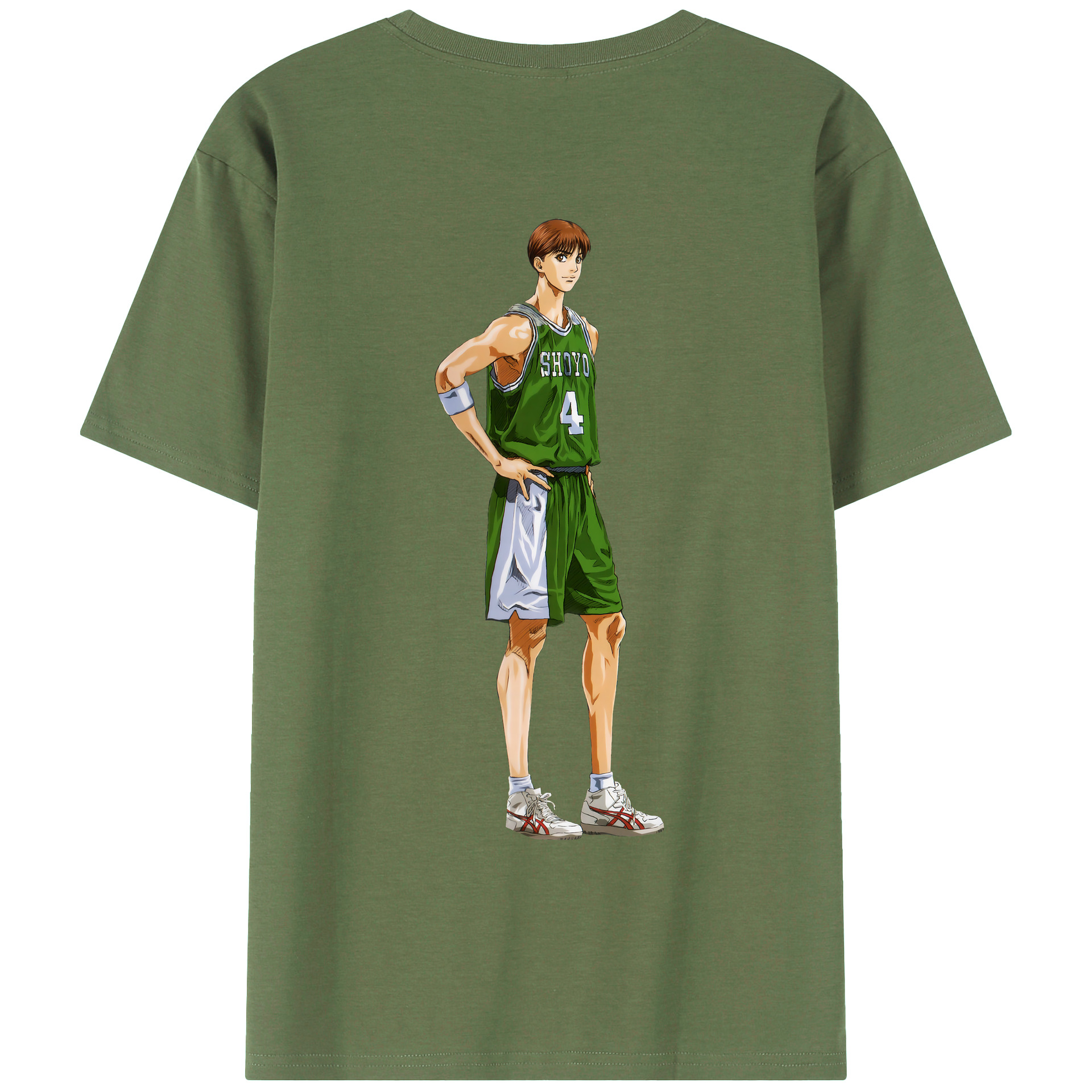 （画像用） SLAM DUNK／スラムダンク 綿100％ メンズ半袖Tシャツ（バックプリント） 通気性